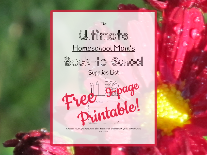 school supplies homeschool list