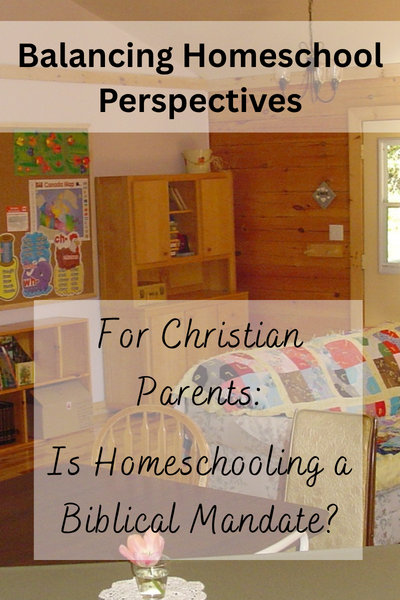 Balancing Homeschool Perspectives: For Christian Parents: Is homeschooling a Biblical Mandate?