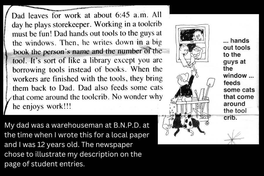 One of my first published writing